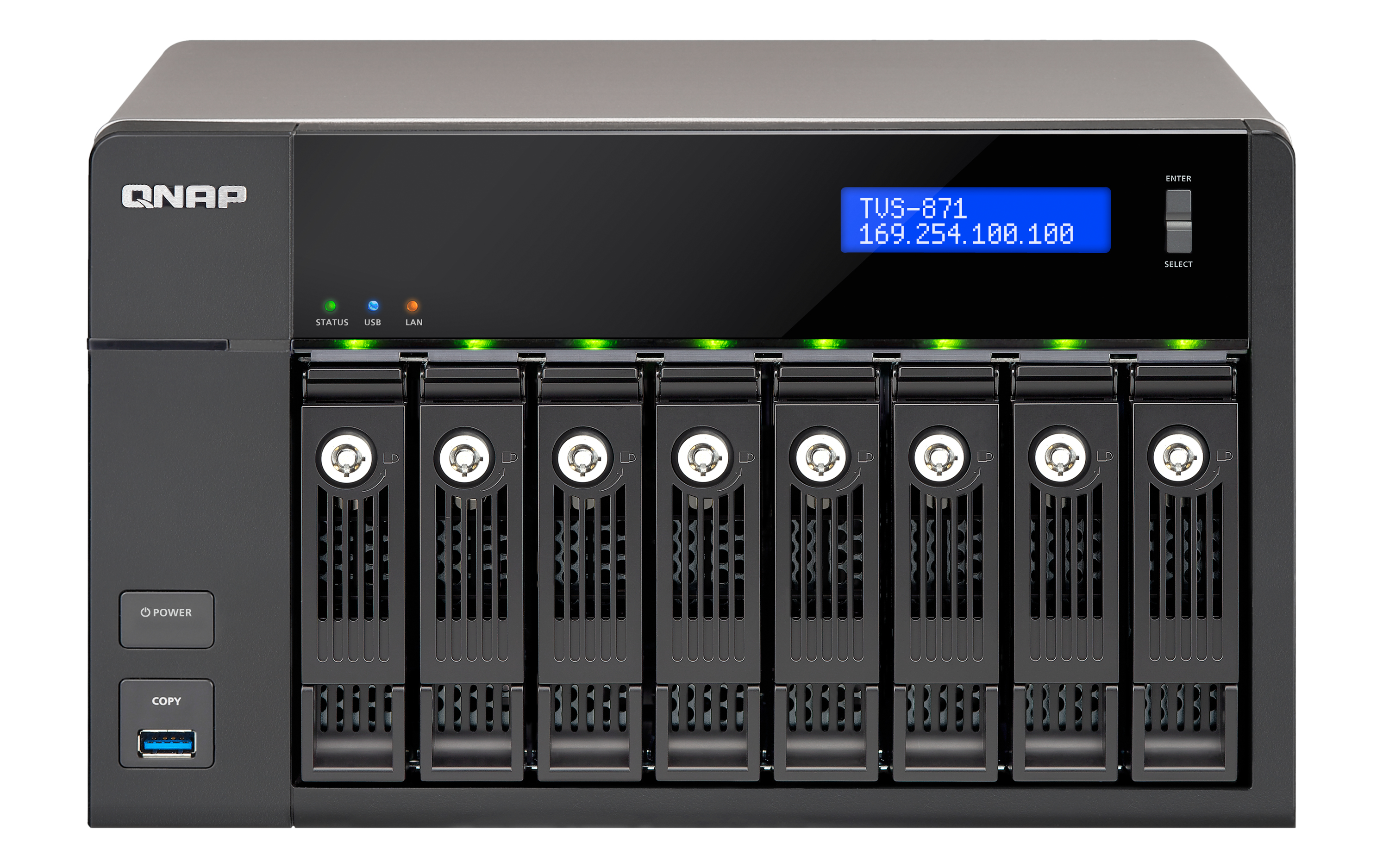 "TVS-871-I3-4G + 8X ST4000NC000" QNAP