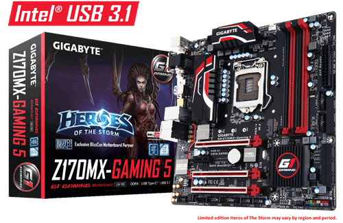 "GA-Z170MX-Gaming 5-R1" GIGABYTE