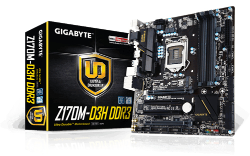 "GA-Z170M-D3H DDR3-R1" GIGABYTE