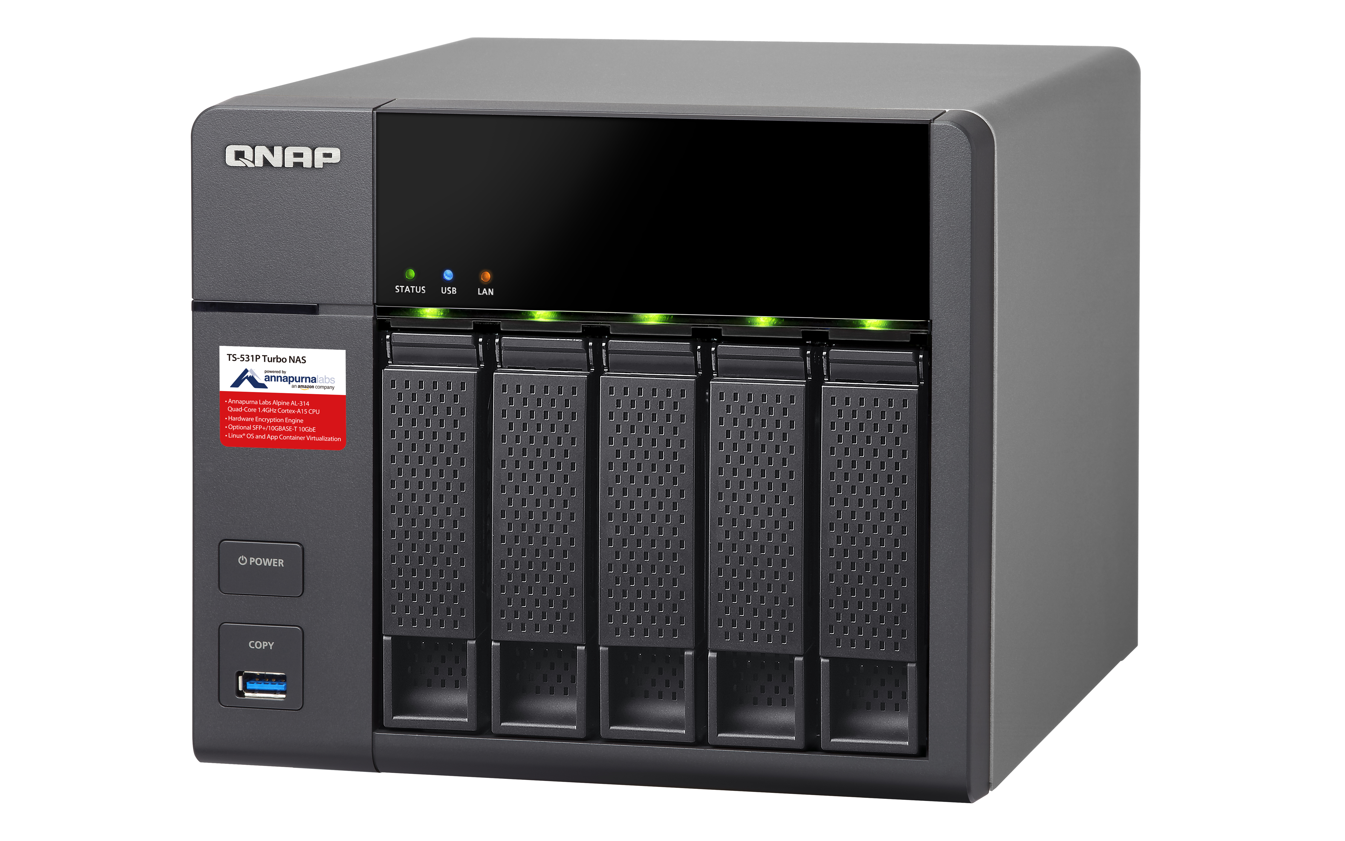 "TS-531P-8G + 5X WD2001FFSX" QNAP