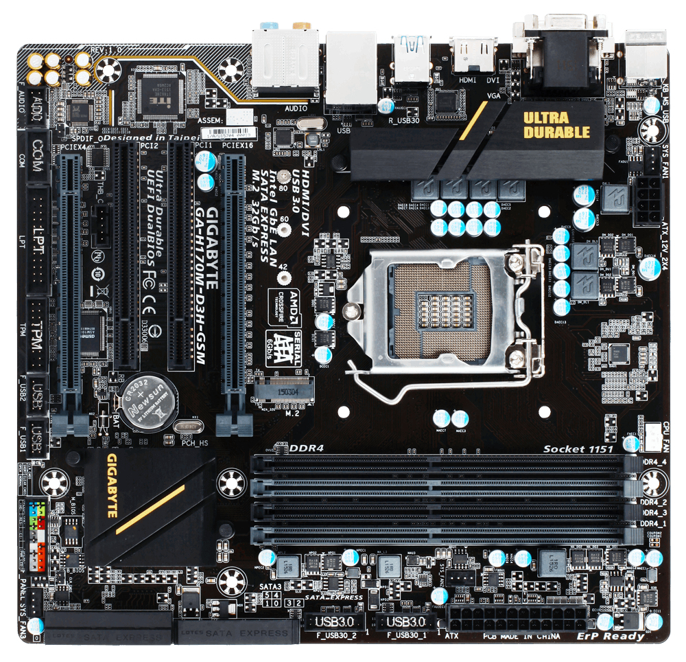 GA-H170M-D3H-GSM GIGABYTE
