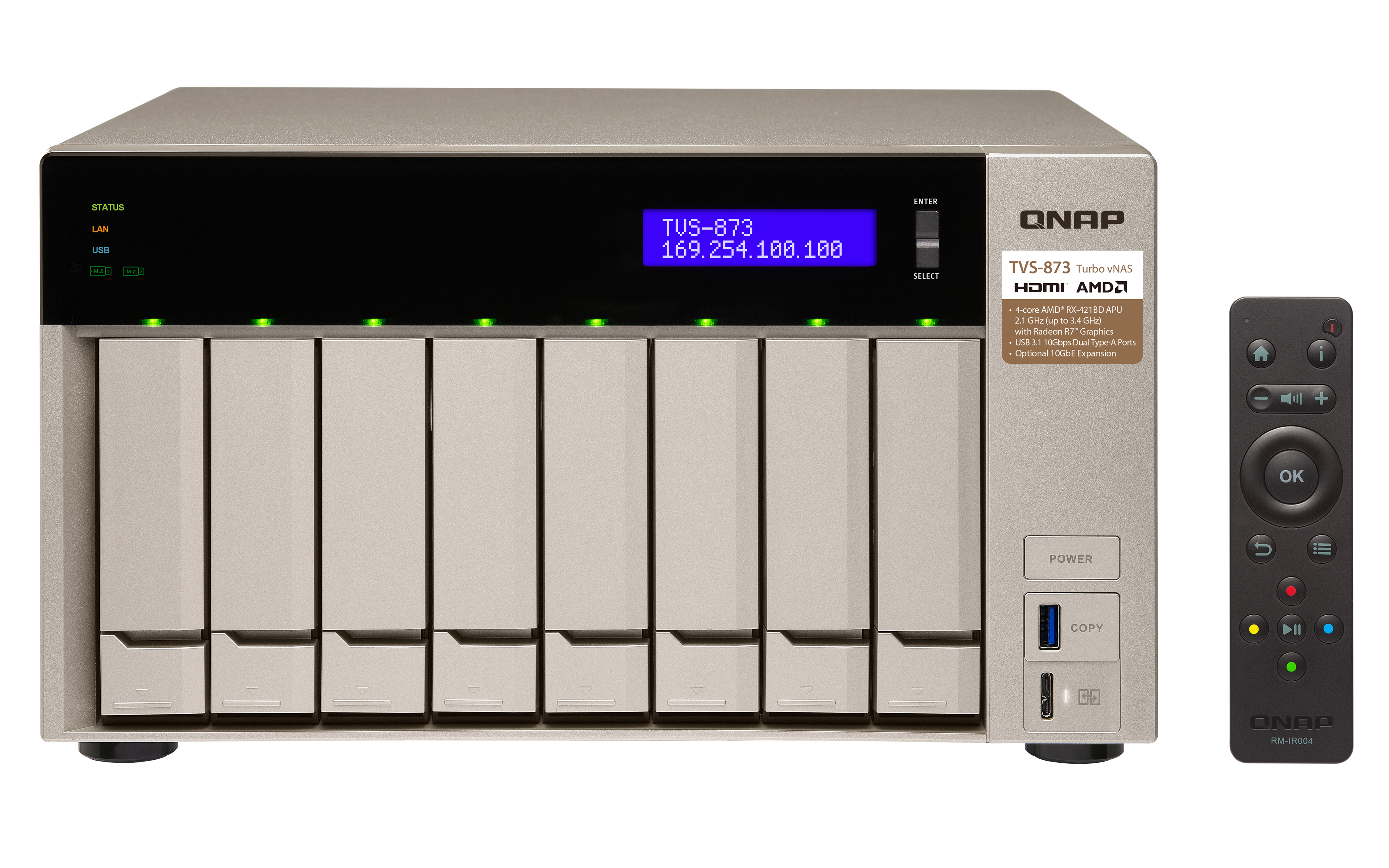 "TVS-873-64G +  8X ST4000NE0025" QNAP