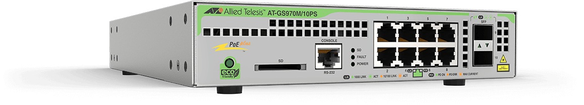AT-GS970M/10PS-R-10 Allied Telesis