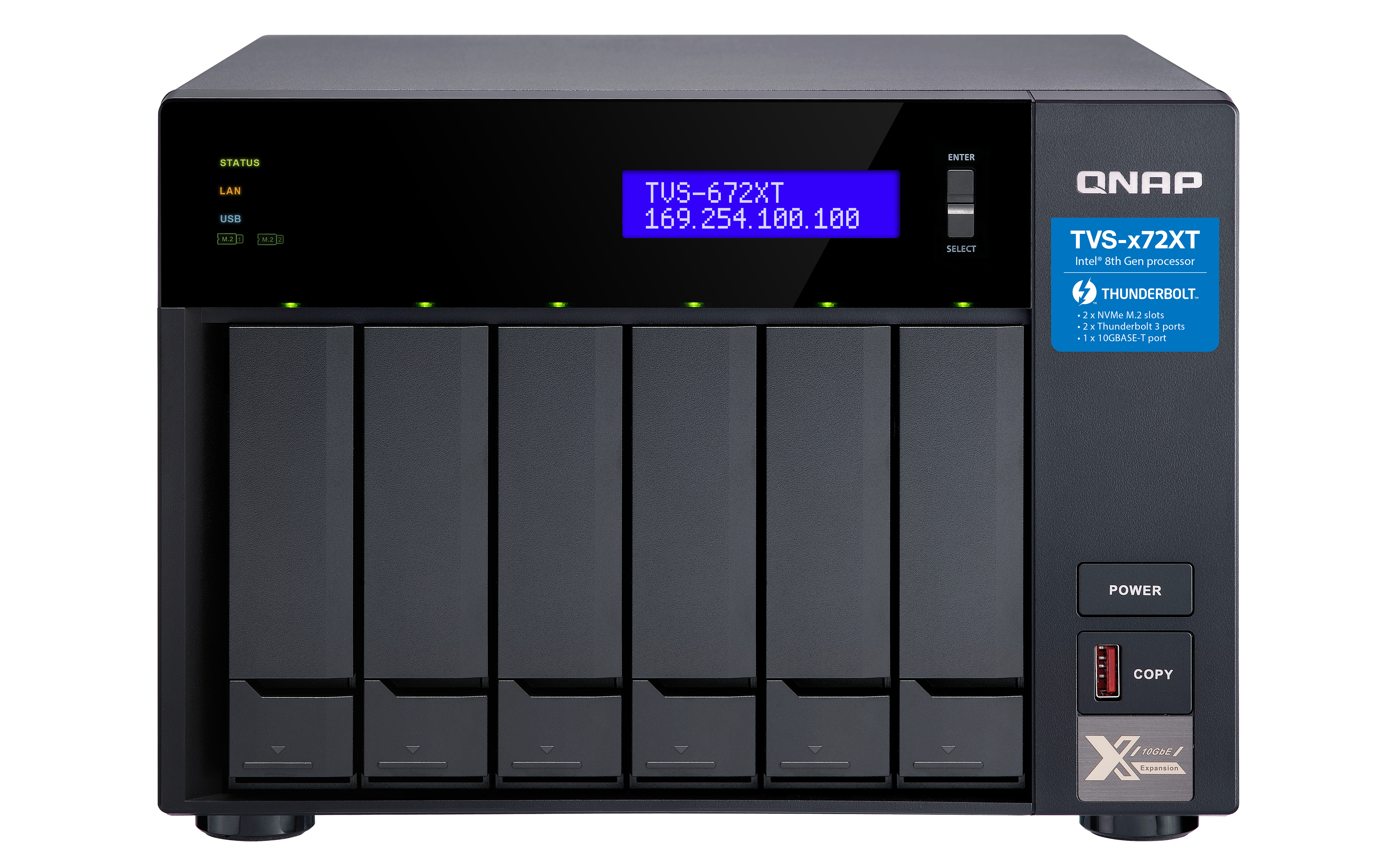 TVS-672XT-I3-8G-12TB-IWP QNAP