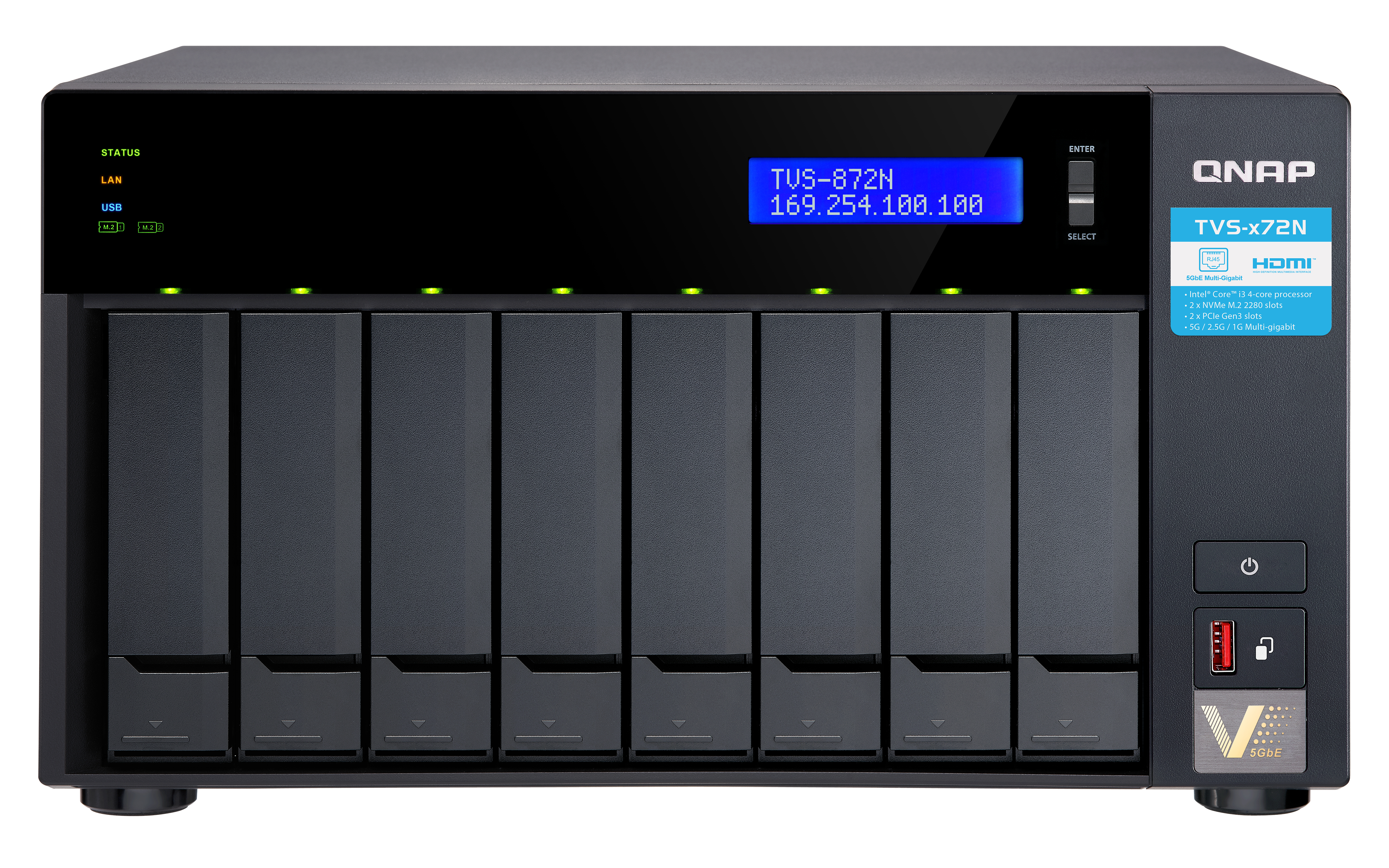 TVS-872N-I3-8G/112TB-EXOS QNAP