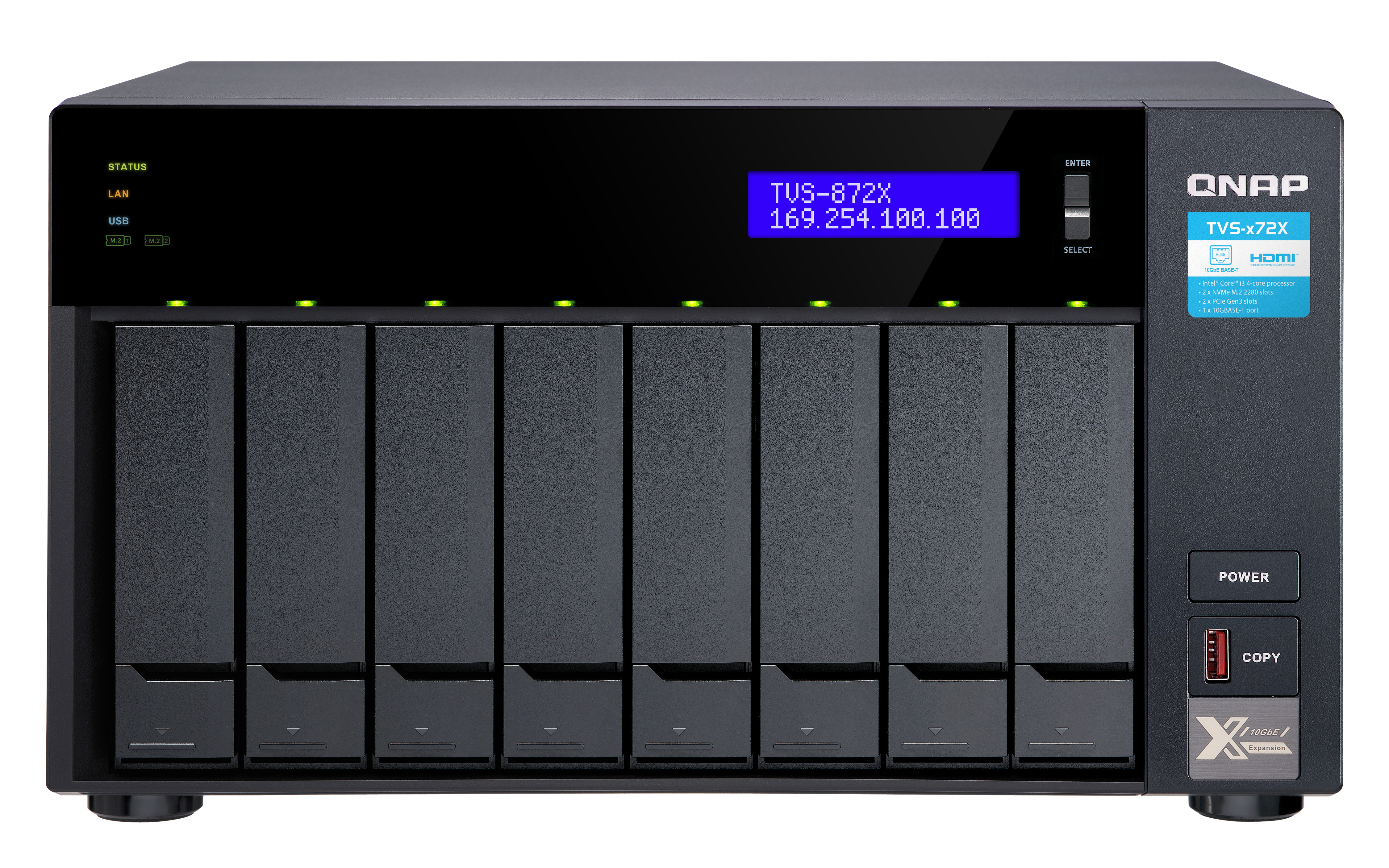 TVS-872X-I3-8G/8TB-RED QNAP