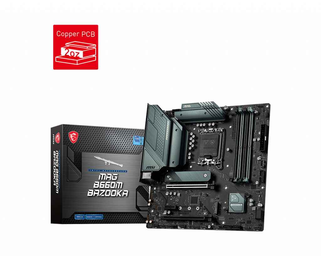 "MAG B660M BAZOOKA DDR5" MSI