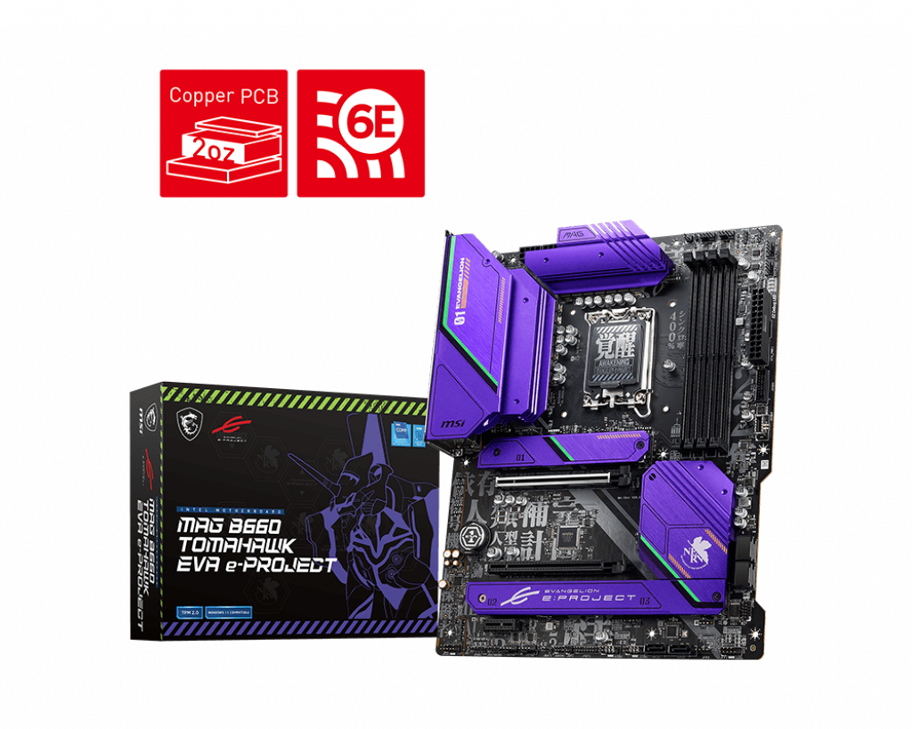 "MAG B660 TOMAHAWK EVA E-PROJECT" MSI