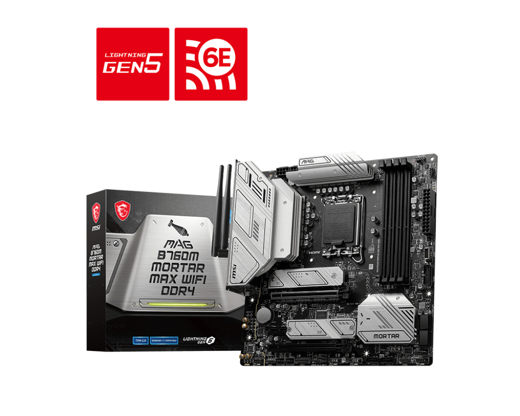 "MAG B760M MORTAR MAX WIFI DDR4" MSI