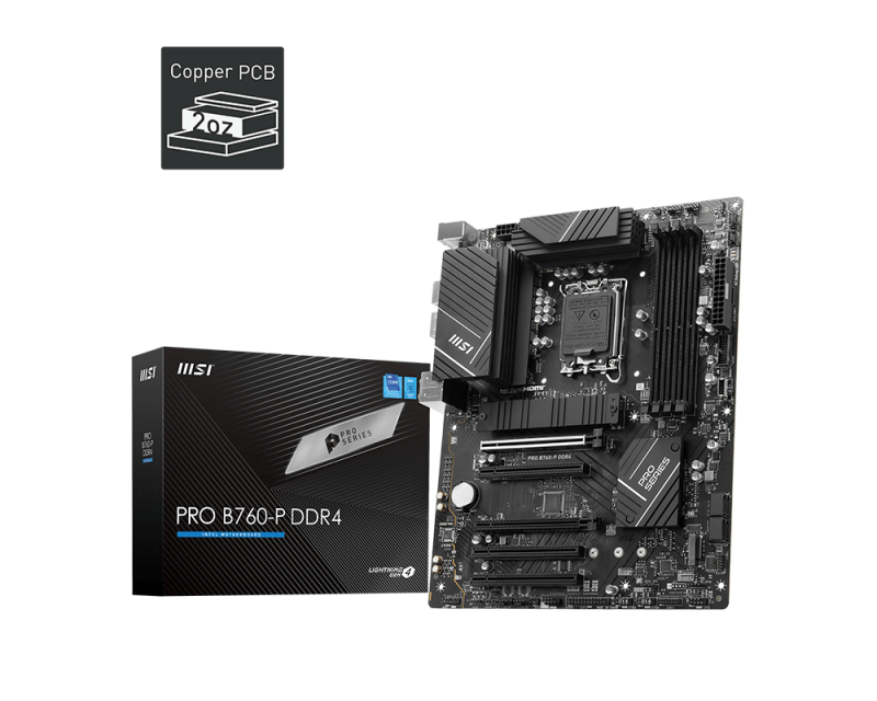 "PRO B760-P DDR4" MSI