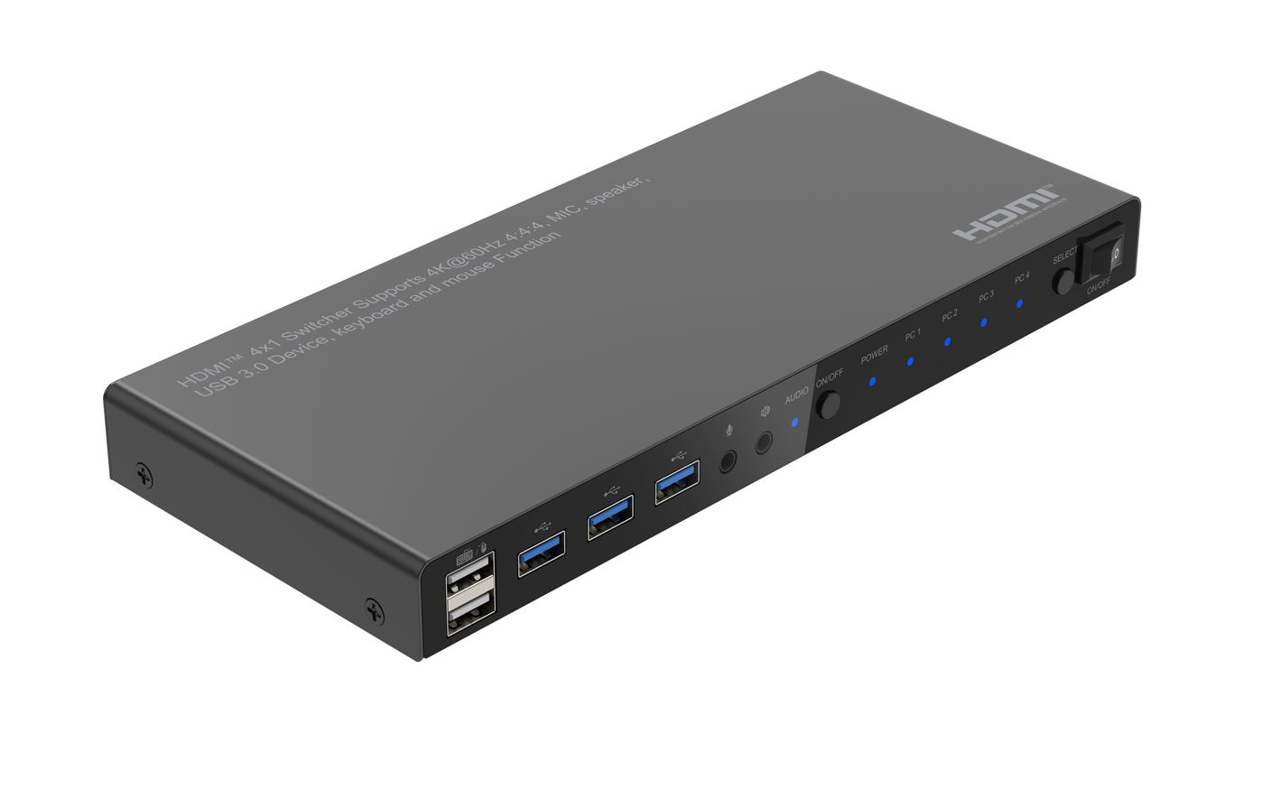 MC-HDMIKVM0401-USB3-4K Microconnect