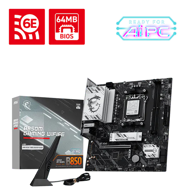 "B850M GAMING WIFI6E" MSI