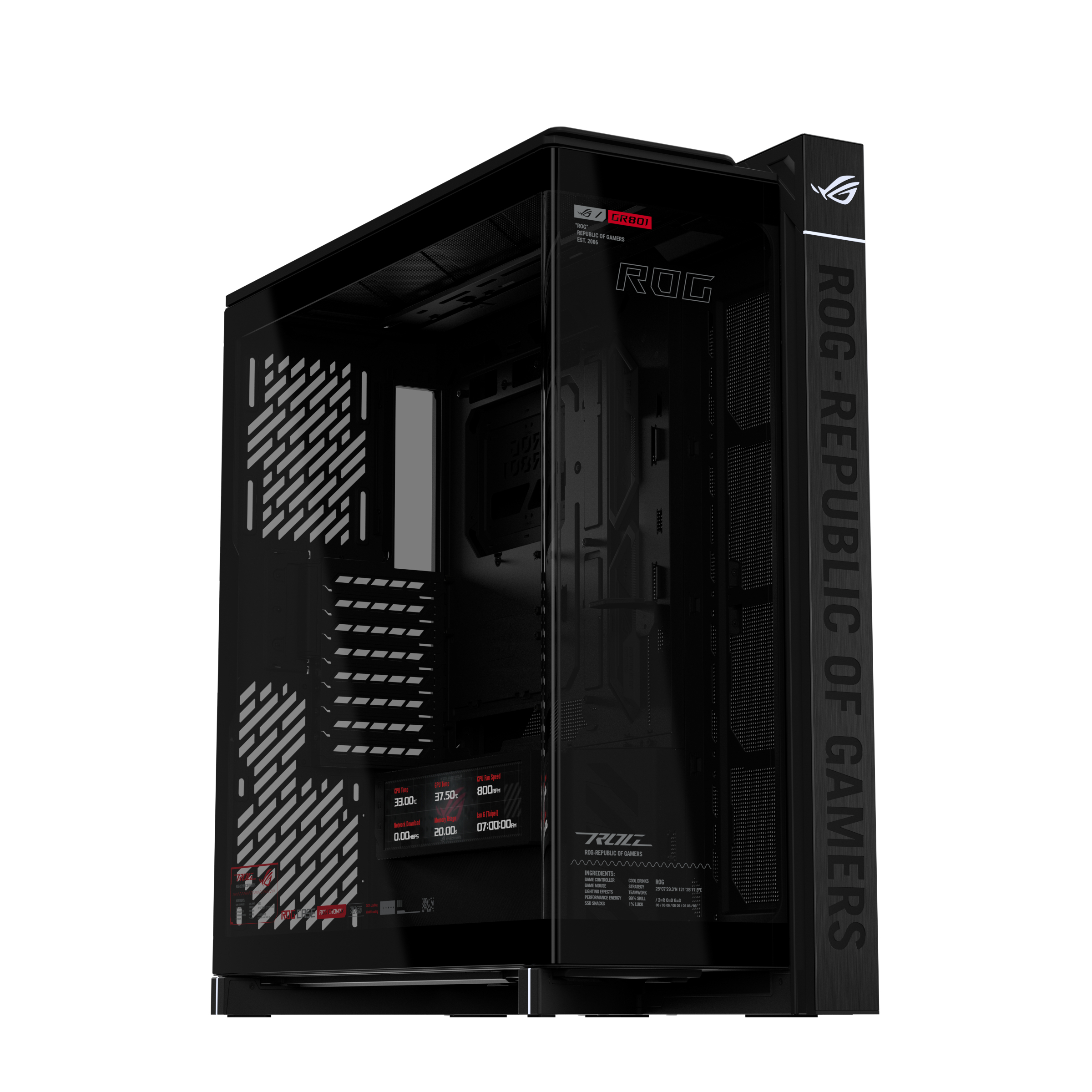 "ROG CRONOX GR801 CURVE TG SCREEN BLACK" ASUS