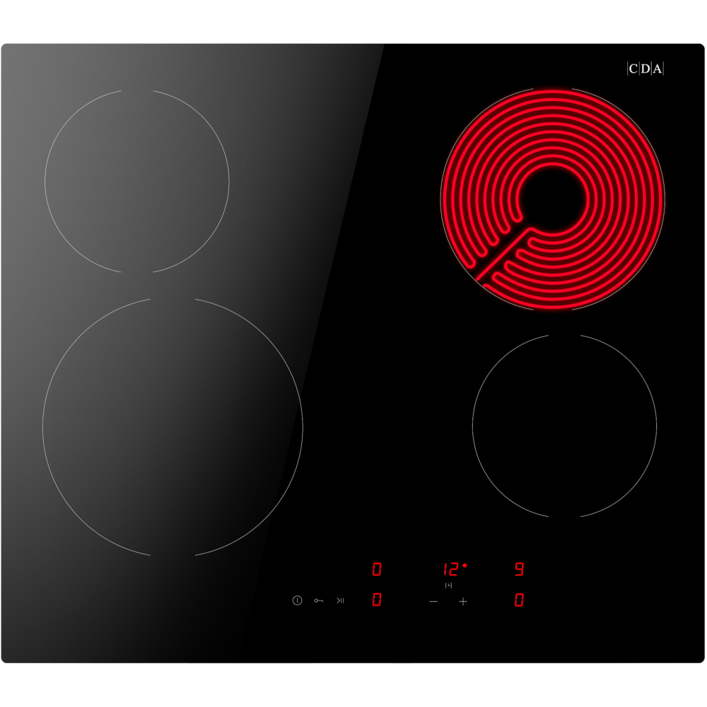"HC621FR 60CM 4 ZONE CERAMIC HOB" CDA